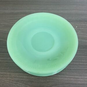 Fire King Jadeite Saucers set of 4.